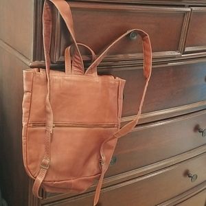 Leather backpack